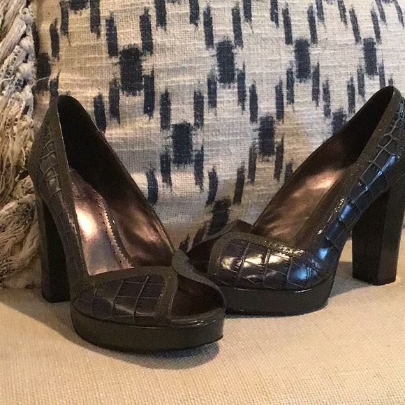 Coach Shoes - COACH Leather Peep-toe Pumps